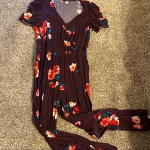 Old Navy Floral Jumpsuit